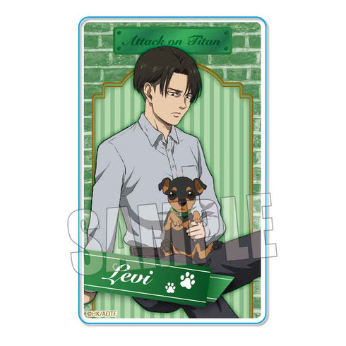 『進撃の巨人』アクリルカード リヴァイ 犬といっしょver.